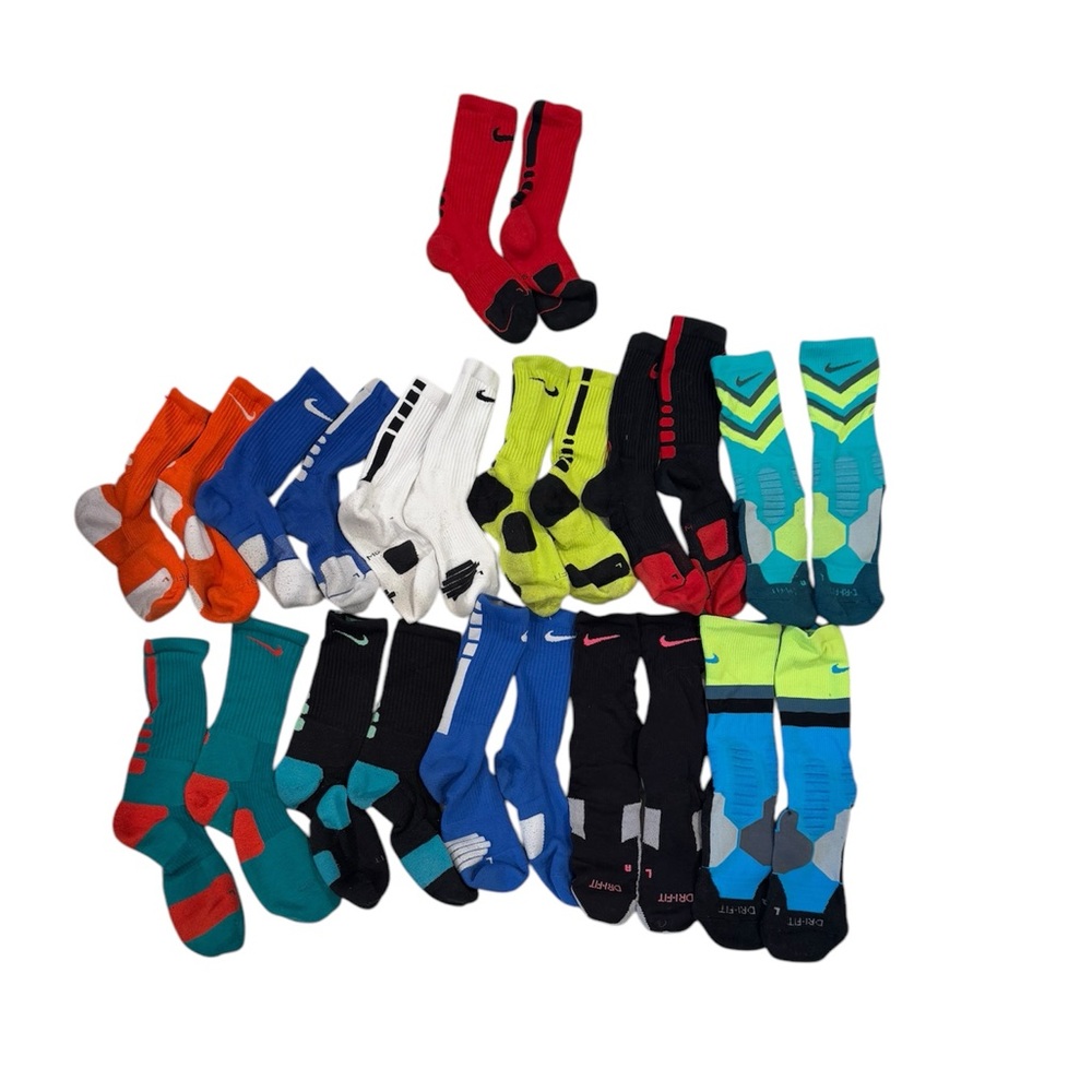Nike elite basketball assorted colors crew socks bundle